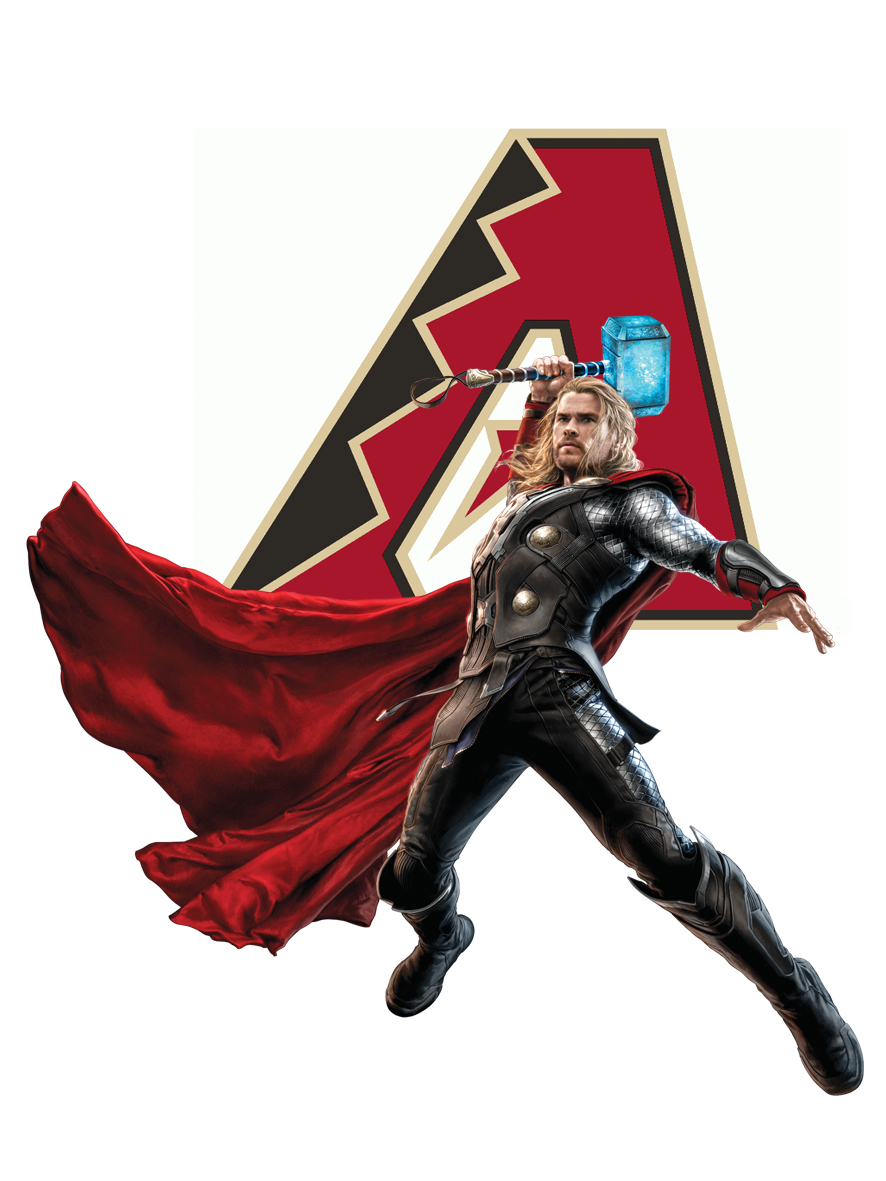 Arizona Diamondbacks Thor Logo vinyl decal